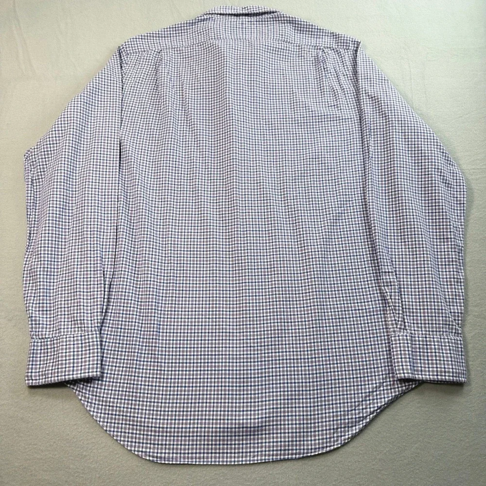 Polo Ralph Lauren Button Down Mens L Purple Gingham Long Sleeve Gingham Office